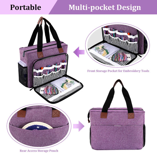 1 piece diamond painting and cross-stitch storage bag, single-layer/double-layer portable DIY tool storage pouch