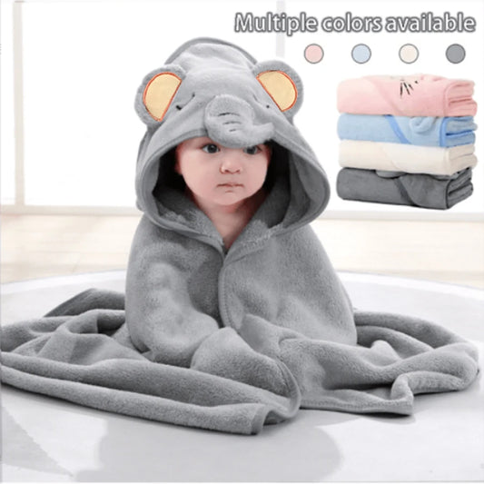 1 Piece of Multifunctional Absorbent Baby Bath Towel, Suitable for Infants and Toddlers Aged 0-2, Soft and Comfortable, with Cute Animal Cartoon Design, Machine Washable, Skin-Friendly and Soft, Baby Bath Towel, Gift for Your