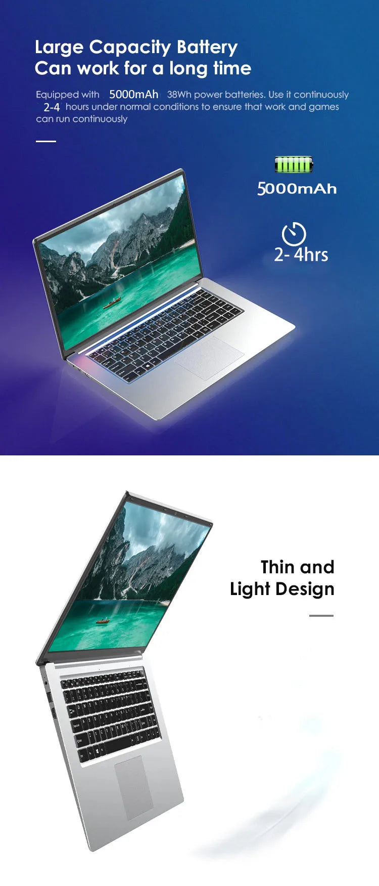 2025 14 inch Affordable Student Laptop Budget-Friendly Notebook Windows 10 for School Lightweight intel Celeron CPU USB 3.0 WiFi