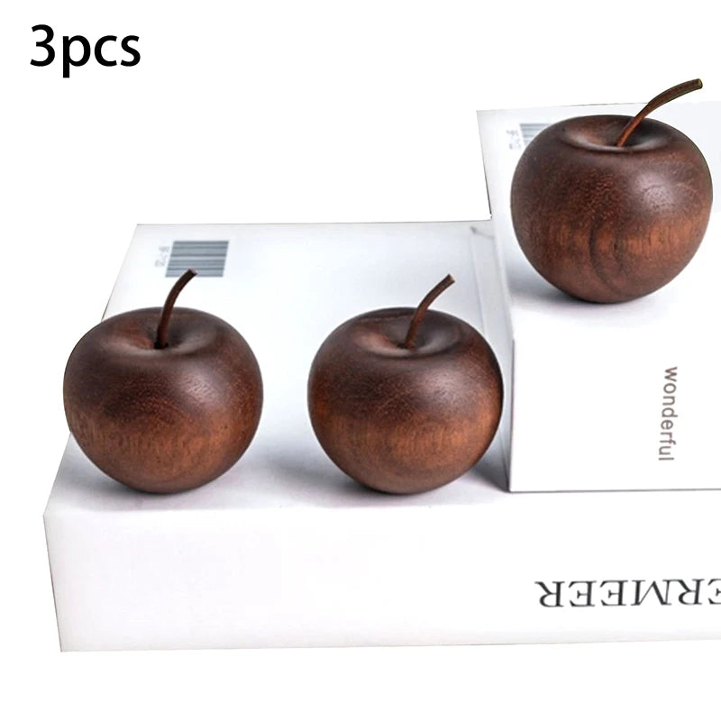1 3 Set Of Wooden Apple Shaped Essential Oil Diffuser Fragrance Suitable For Home Bathroom Car Decor