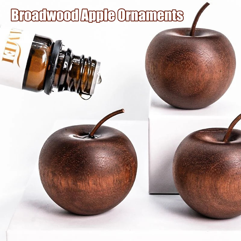 1 3 Set Of Wooden Apple Shaped Essential Oil Diffuser Fragrance Suitable For Home Bathroom Car Decor