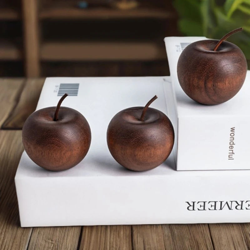 1 3 Set Of Wooden Apple Shaped Essential Oil Diffuser Fragrance Suitable For Home Bathroom Car Decor