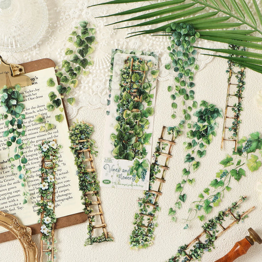 0-Sheet Long Floral Sticker Set, Charming Flower Designs, Ideal for Scrapbooking & Card Making