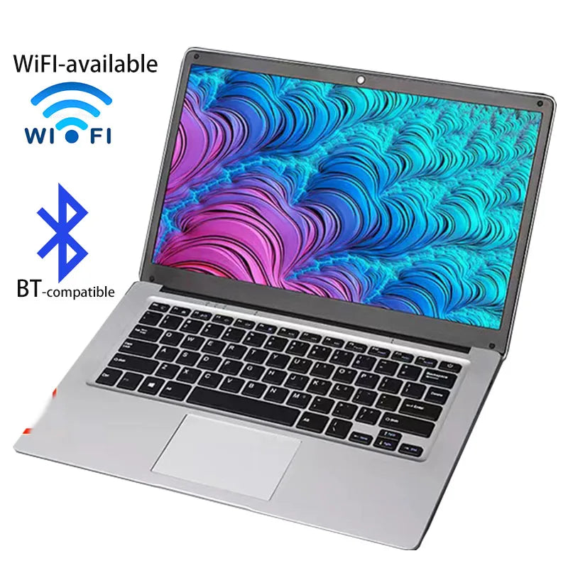 2025 14 inch Affordable Student Laptop Budget-Friendly Notebook Windows 10 for School Lightweight intel Celeron CPU USB 3.0 WiFi